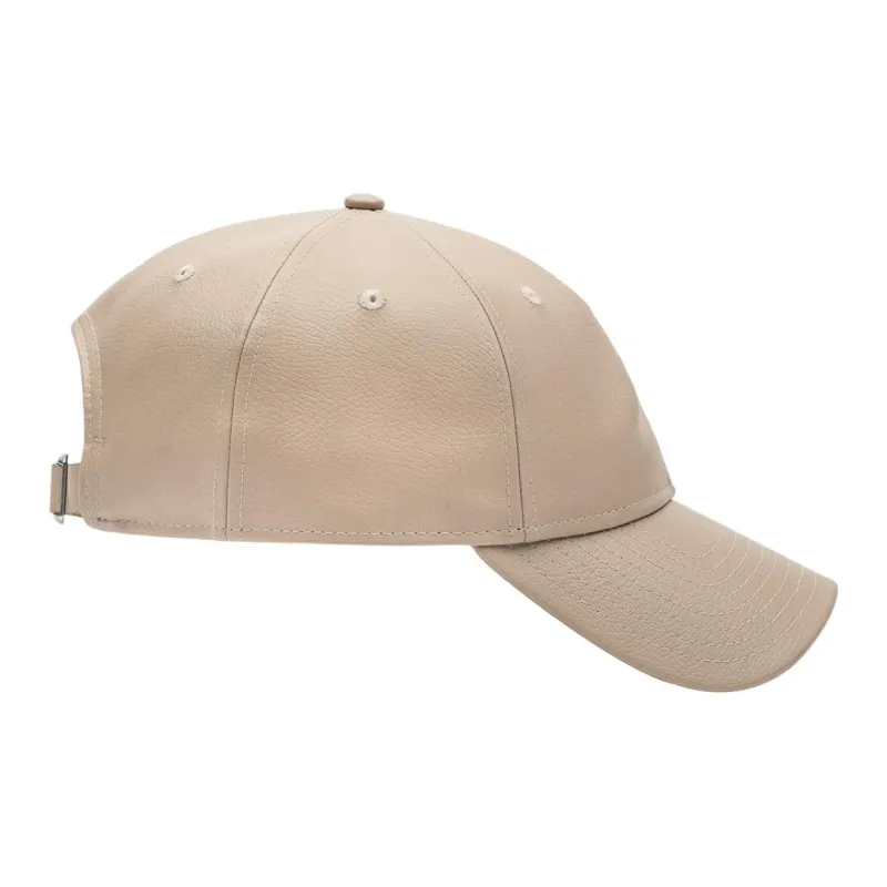 New Era Polyvinyl Chloride, Synthetic Leather Baseball Caps Unisex Beige-4