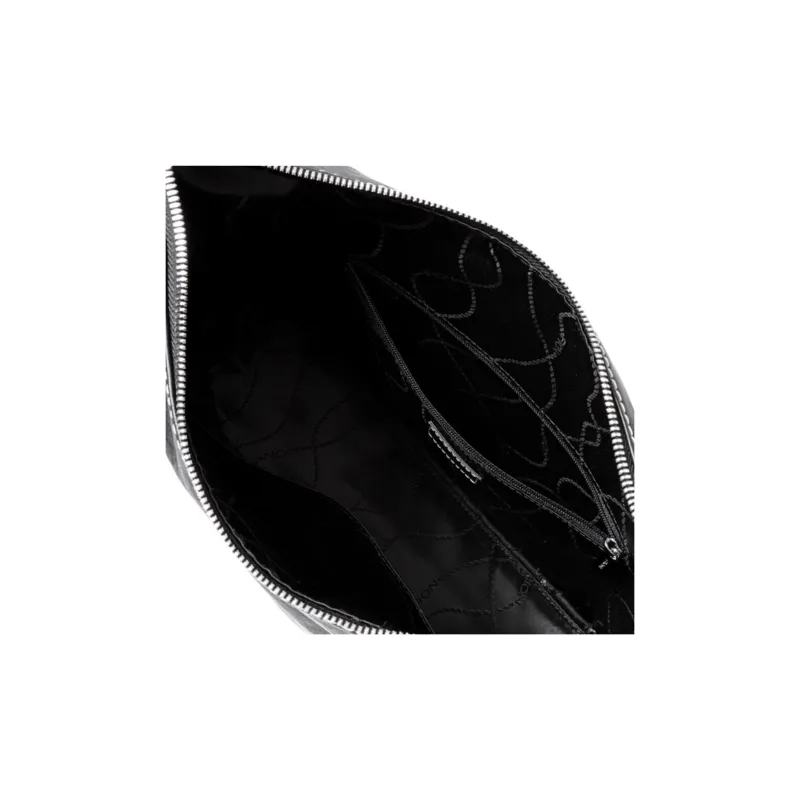 FION Cow Leather Tote Bag Shopping Bag Handbag Shoulder Bag Large Size Women's Classic Black-4