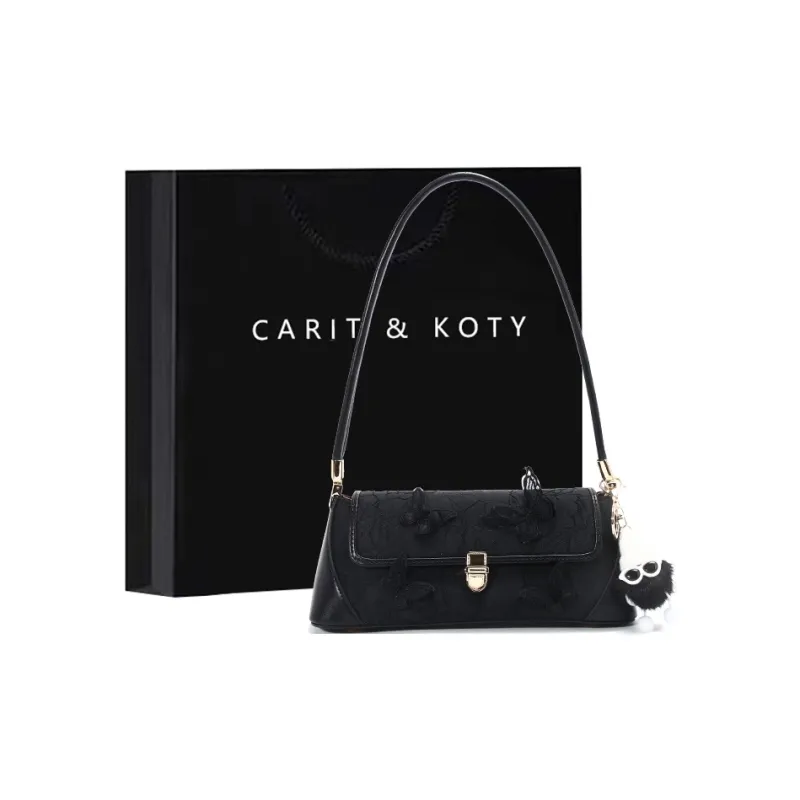 Carit&Koty PU Shoulder Bag Women's White Black Pink-7
