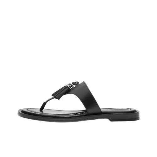 MICHAEL KORS Rubber Sole Flip Flops Women's Black