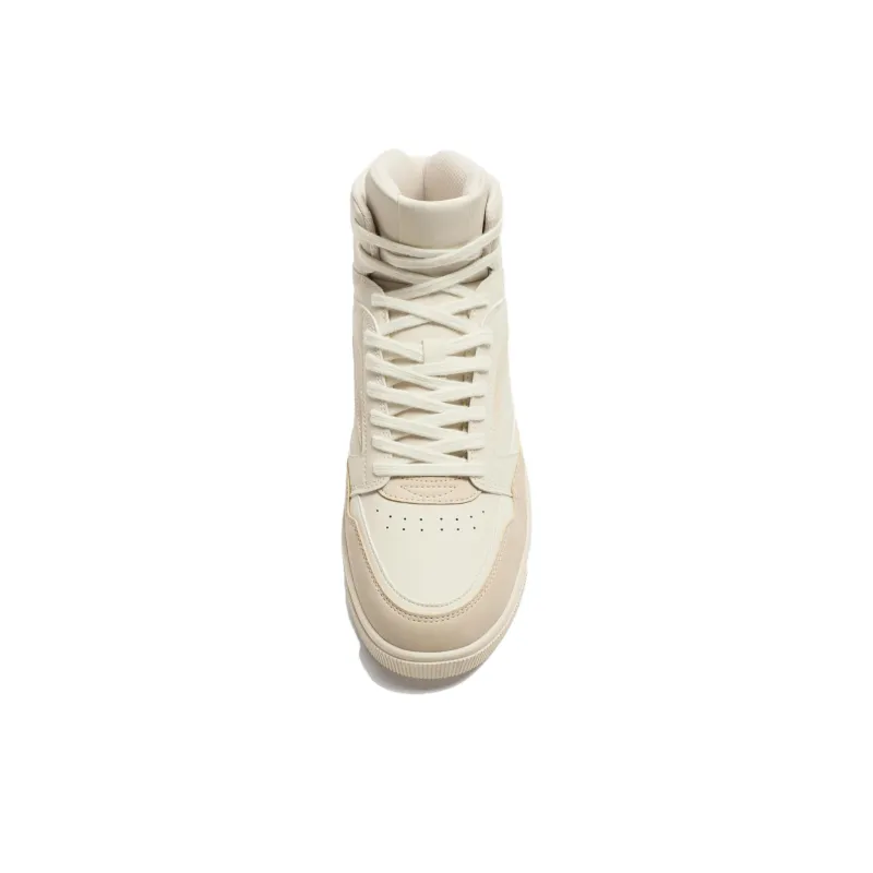 ZARA High Top Skateboard Shoes Men's Ecru-2