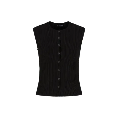 EMPORIO ARMANI Perforated Ottoman Fabric Waistcoat