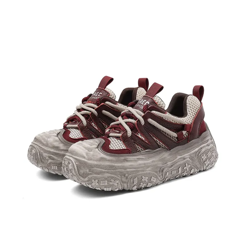 BURGELY Wear-Resistant Low-Top Chunky Sneakers Women's-1