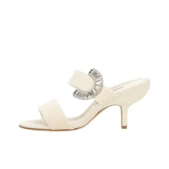 MANOLO BLAHNIK Slide Slippers Women's Beige