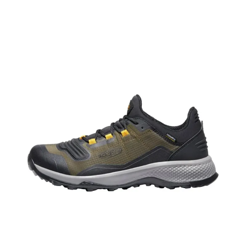 KEEN Lightweight And Wear resistant Low Top Hiking Shoes Men's Green Black-0