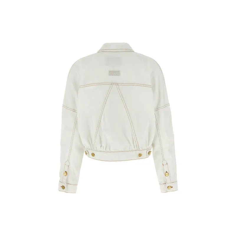 GANNI Flap Pocket Denim Jacket-1