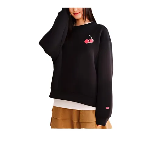 Anta x Kirsh Sports Life Collection Good Things Happen Sweatshirt Women's Basic Black
