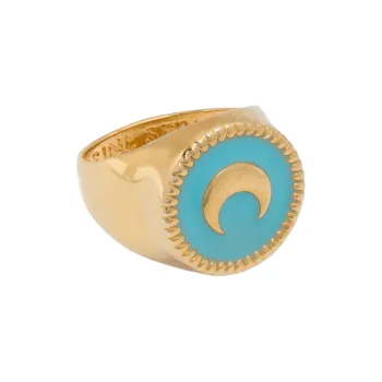 Marine Serre Enamel detail Signet Ring
