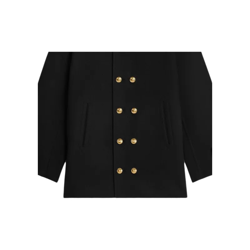 CELINE Egg Coat In Double Face Wool-4