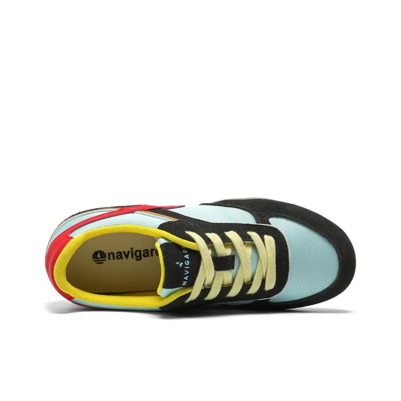 NAVIGARE Small Sailboats Lightweight Low Top Casual Shoes Women's Turquoise Gray-2
