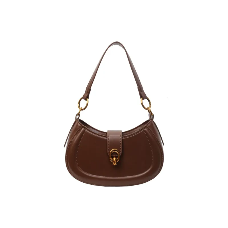 Yalu PU Saddle Bag, Shoulder Bag, Crossbody Bag, Handbag Women's Black/Coffee/Brown-1