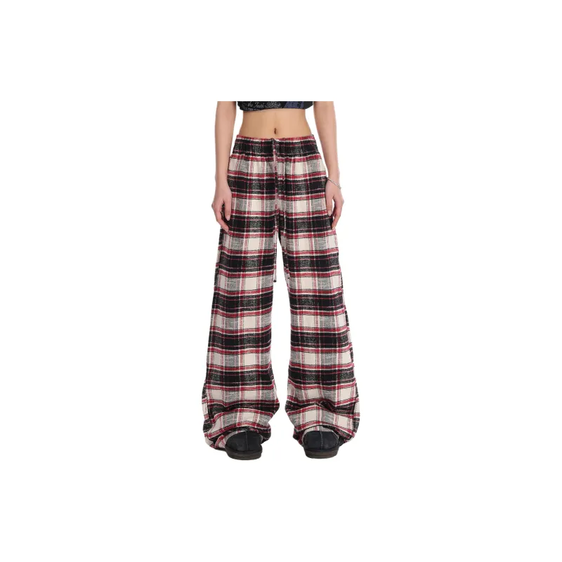 VINMUK Casual Pants Women's Red-3