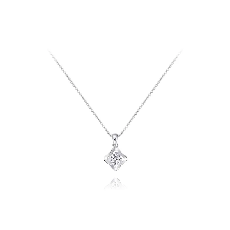 KUMET Zircon Necklaces Women's Same For Couples-5