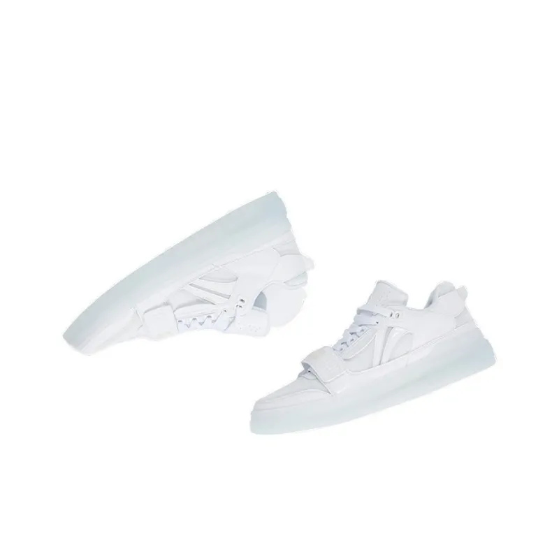 LiNing Rookie Anti Slip Wear Resistant Low Top Vintage Basketball Shoes Men's White-3
