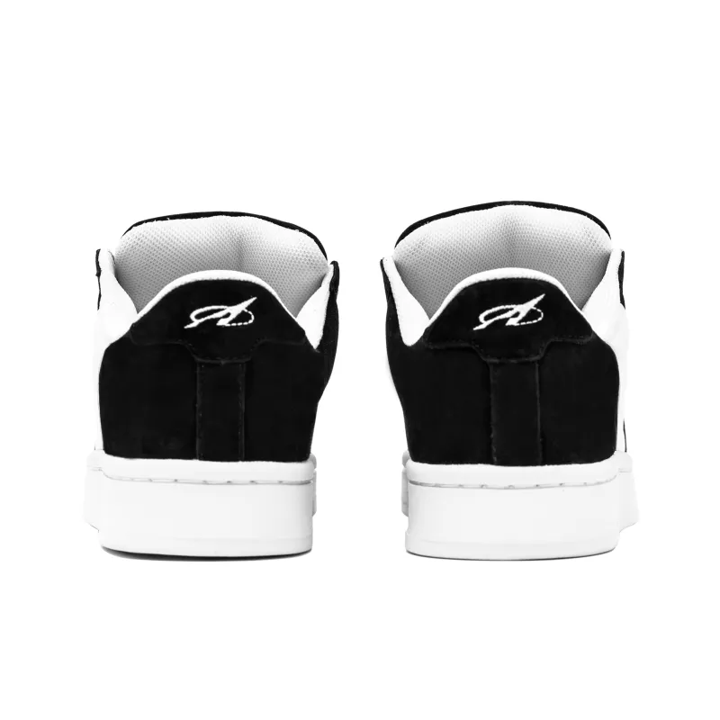ABCDONGA Slip Resistant, Abrasion Resistant, Breathable Low Top Platform, Skateboard Shoes Unisex Black White-4