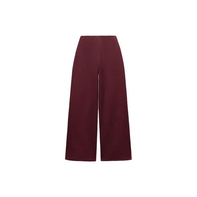 ZARA Casual Pants Women's Burgundy Red-1