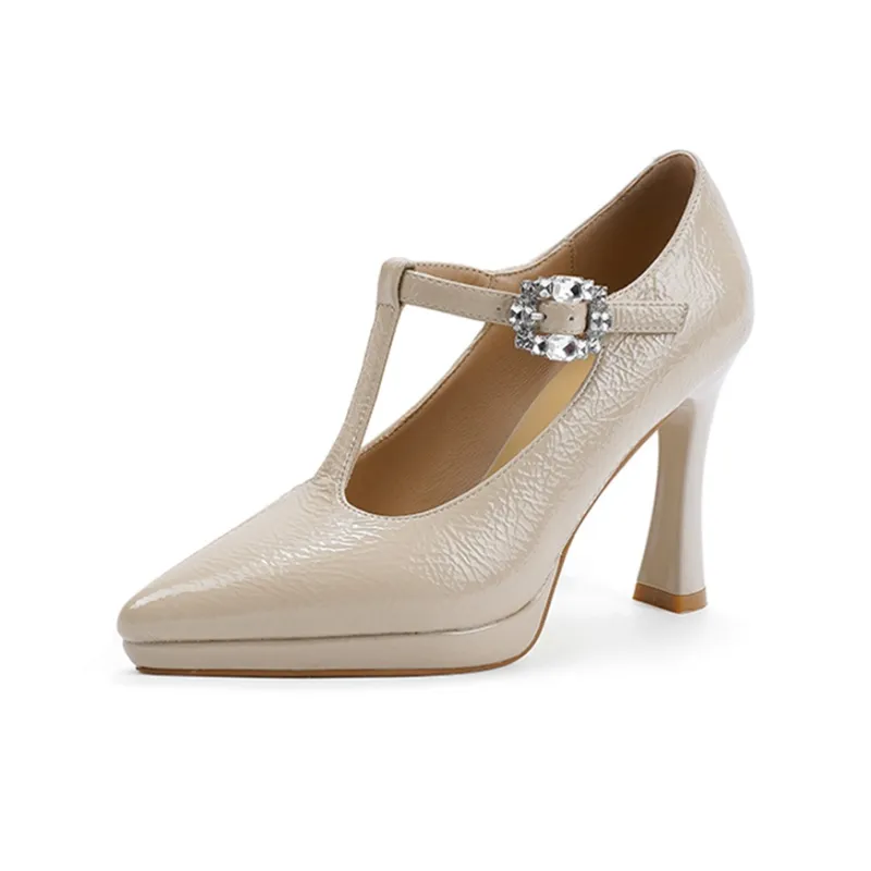 Ainer-cat Chunky Heel High Heels 10cm Women's-8