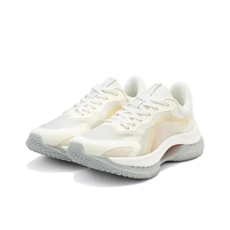361° Anti Slip And Wear Resistant Breathable Low Top Running Shoes Men's White Yellow Green-1