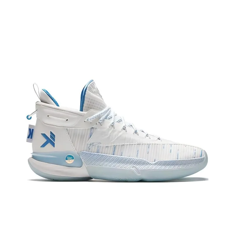 Anta KT9 Cushioning, Wear Resistant Low Top Basketball Shoes Men's White Blue-1