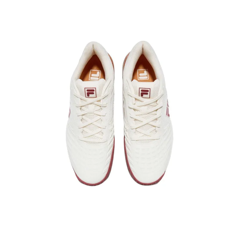 FILA Anti-Slip Wear-Resistant Low-Top Casual Shoes Unisex White Red-3
