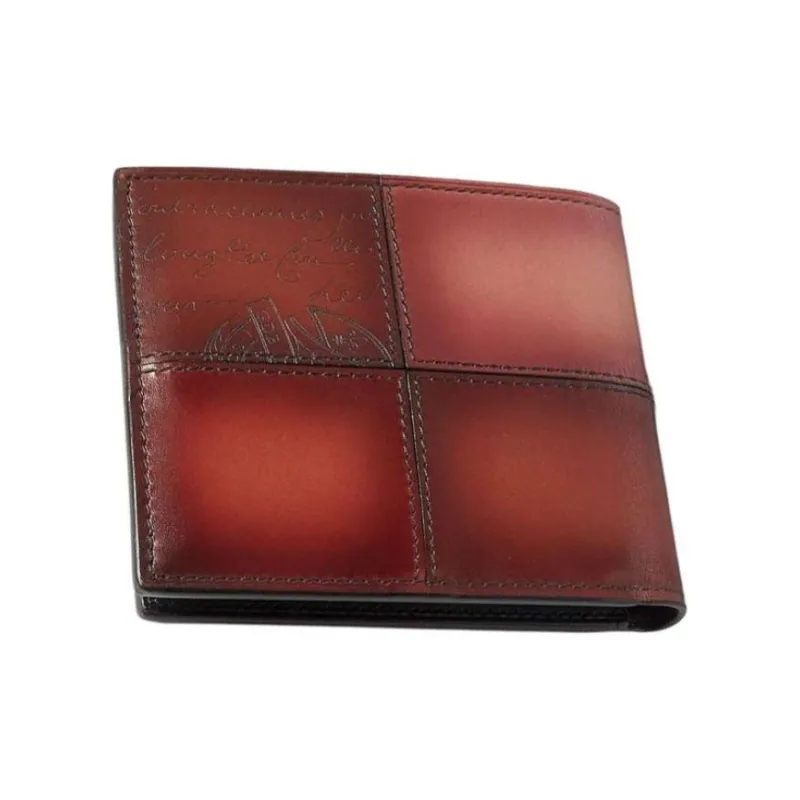 BERLUTI Leather Wallet Men's Red-2