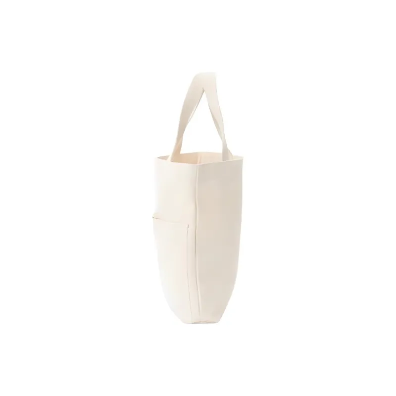 MUJI Cotton Tote Bag Shopping Bag Handbag Shoulder Bag Medium Size Unisex Original/Black-1
