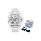 White Case White Dial White Rubber Strap[Laser Gift Box Set]