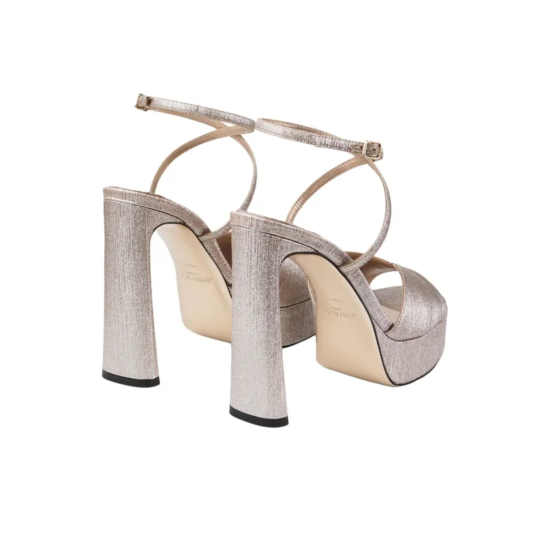 Jimmy Choo Karli Strap Sandals 12.5cm Women's Gold-3