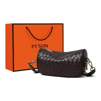 PT'SON Cow Leather Shoulder Bag Crossbody Bag Regular Women's Wine Coffee