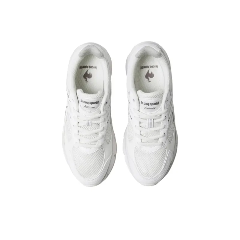 Le Coq Sportif L2K Anti Slip Wear Resistant Low Top Casual Running Shoes Unisex White Black-3