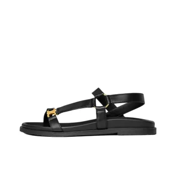 CELINE Triomphe Strap Sandals Women's Black