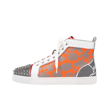 CL LUBOTING Fun Lou Spikes Stylish Skateboarding Shoes Men's Gray