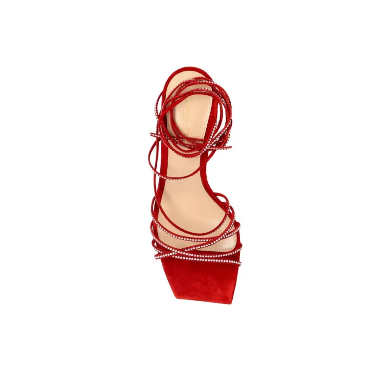 GIANVITO ROSSI One Strap Sandals 8cm Women's Red-4