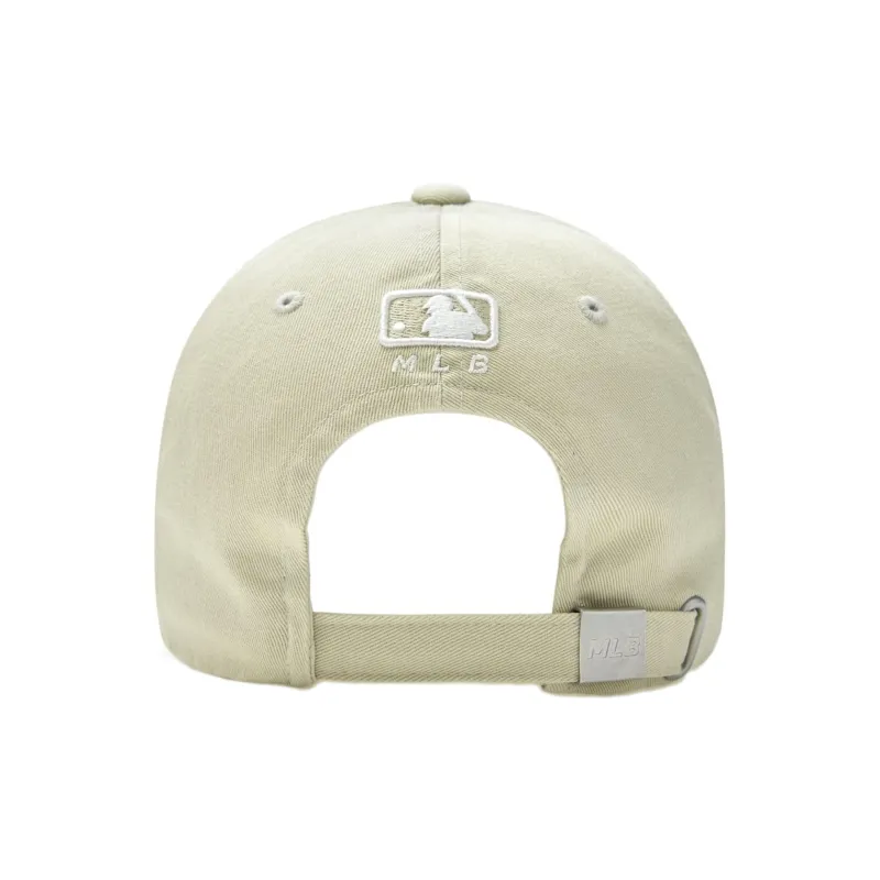 MLB Cotton Baseball Caps Unisex Light Beige-3