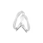 Sparkling Sandblasting Mobius Loop Couple Rings (999 Fine Silver)