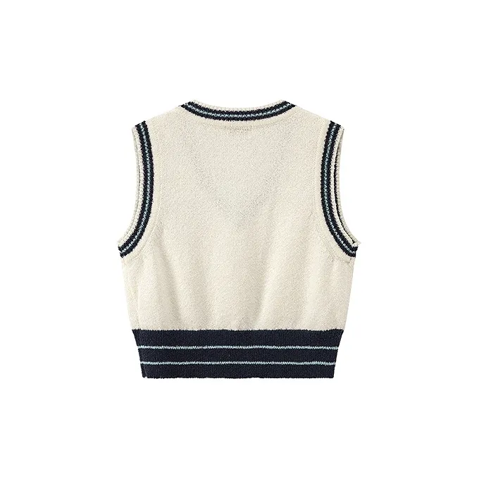 CHUU Vests Women's White Apricot-1