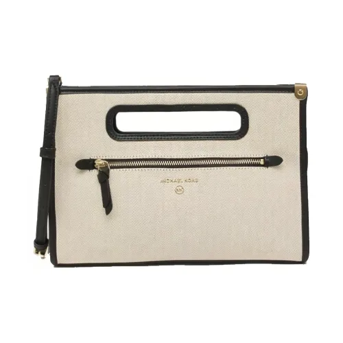 MICHAEL KORS MICHAEL KORS Luggage Collection Canvas Bag, Crossbody Handbag Large Size Women's Black, White, Multicolor
