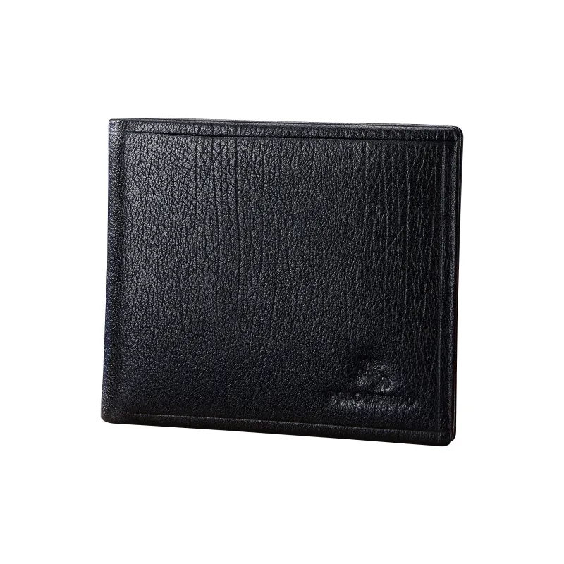 POLOMEISDO Top Grain Cow Leather Men's Wallet Men's Black Writing Greeting Card And Printing Photos For Free-2