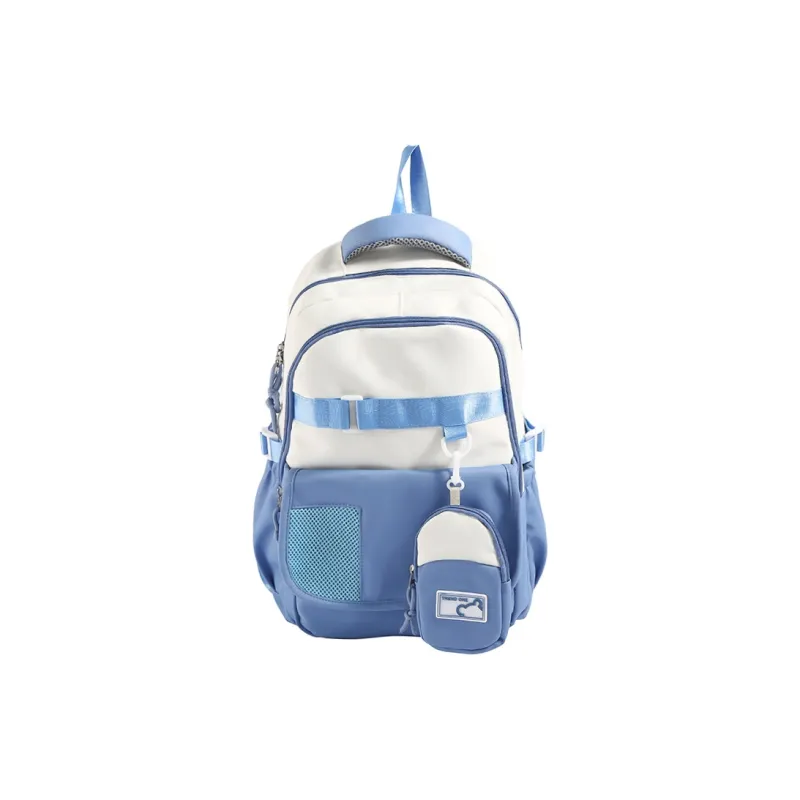 MOK Fabric Backpack Regular Unisex Gray/Black/Green/Blue/Pink/Brown-3