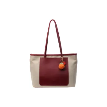 BEMIX PETS Fabric Tote Bag, Shopping Bag, Shoulder Bag Women's Burgundy