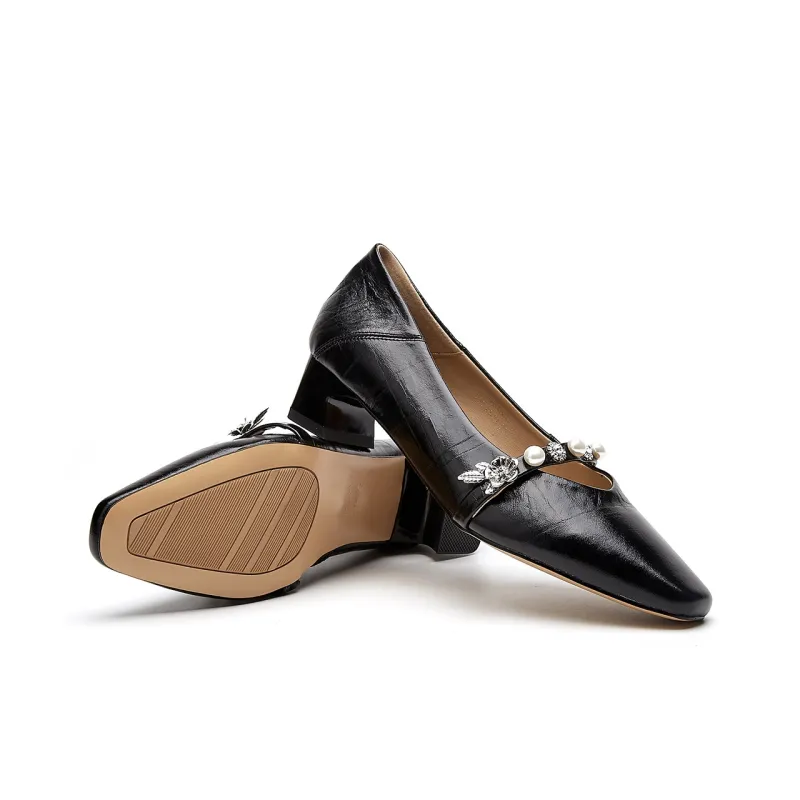 EBLAN Chunky Heel High Heels Women's-7