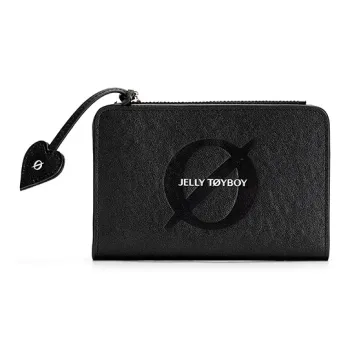 JELLYTOYBOY Premium Cow Leather Material Empty Collection Wallet Card Holder Regular Unisex Black