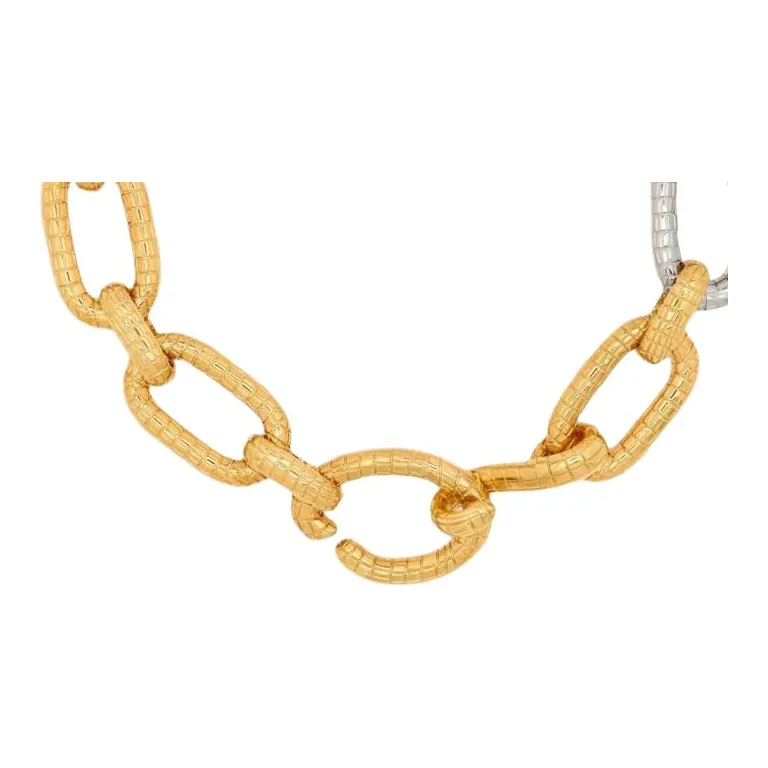 Oscar De La Renta Mosaic O Chain link Necklace-1