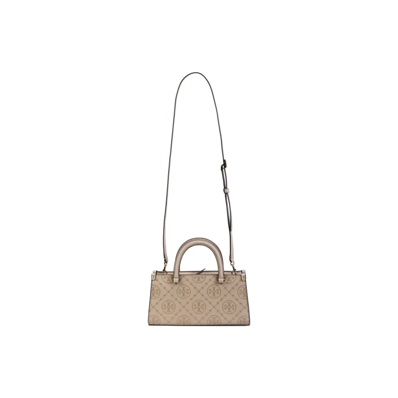 TORY BURCH T Monogram Embossed Leather Tote Bag, Shopping Bag, Shoulder Bag, Crossbody Bag, Handbag Small Size Women's-0