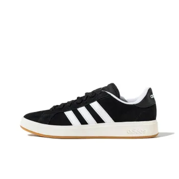 Adidas Grand Court Base 00s Anti Slip Wear Resistant Low Top Skateboard Shoes Unisex Black White