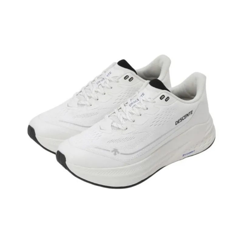 DESCENTE Anti Slip Wear Resistant Low Top Casual Running Shoes Unisex White-1