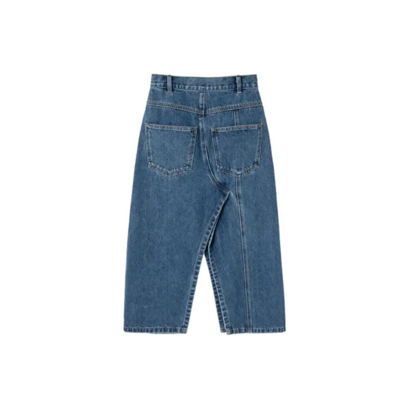 EKOOL Denim Long Skirts Women's Blue-1