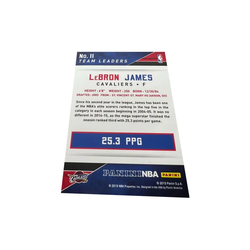 PANINI Cavaliers LeBron James Little Emperor Battle Time Classic Special Card Player Card Rare Card Sports Cards 1 Pc-1
