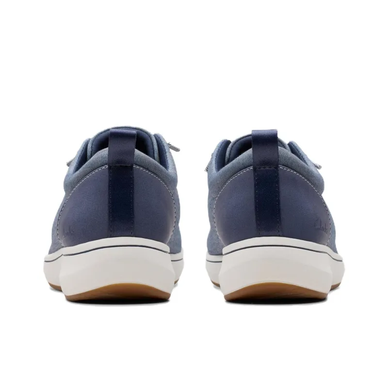 Clarks Breeze Sky Lace Slip-Resistant Low-Top Casual Shoes Unisex Blue-4
