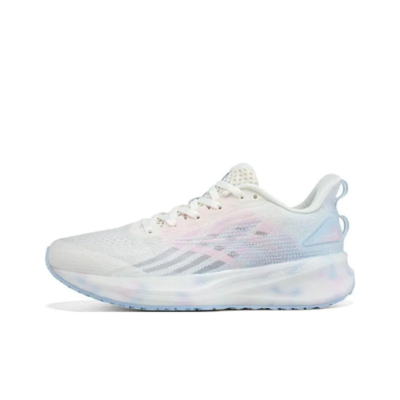361° Cushioning Wear-Resistant Low-Top Sprint Running Shoes Women's White Blue-0